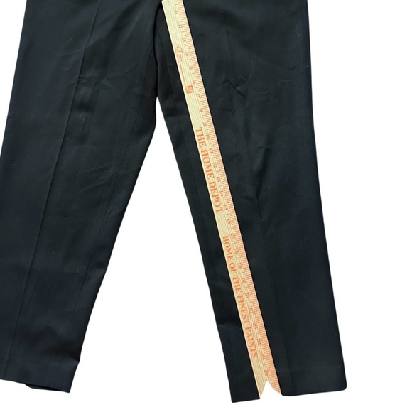 Talbots Petites Stretch Black Straight-Leg Pants Zip Front Pockets Size 8P - Picture 3 of 8